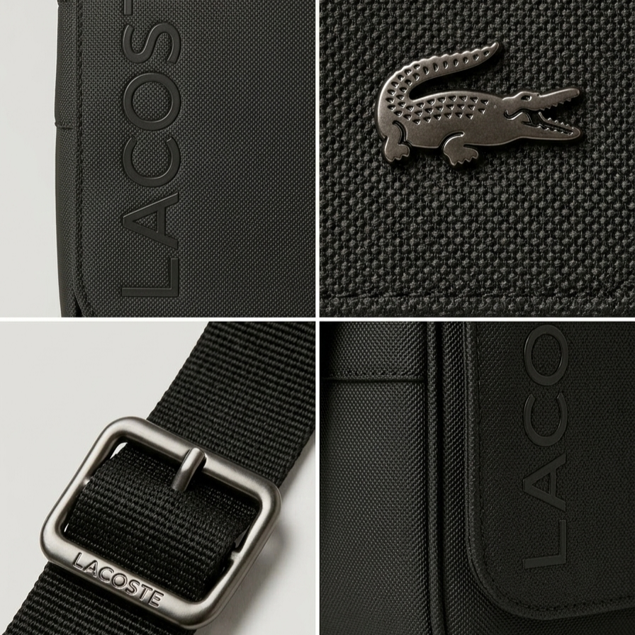Sacoche homme URBAN Lacoste Style Black metal
